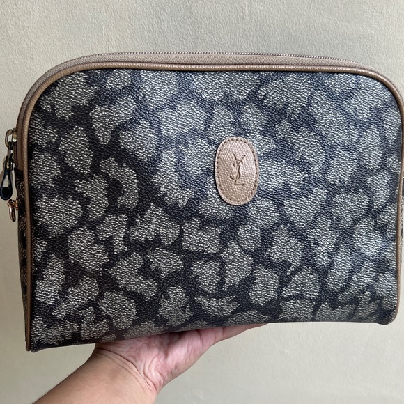 FIRM Price - Authentic vintage YSL clutch giraffe print - Picture 1 of 16
